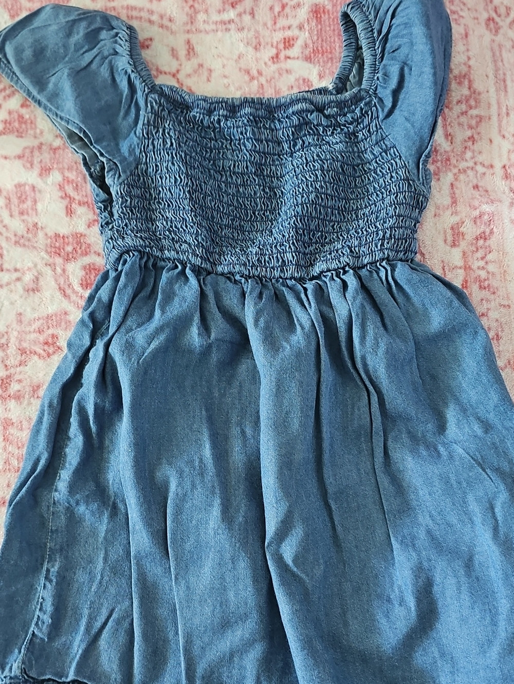 Joe Fresh Blue Smocked Denim-Style Dress